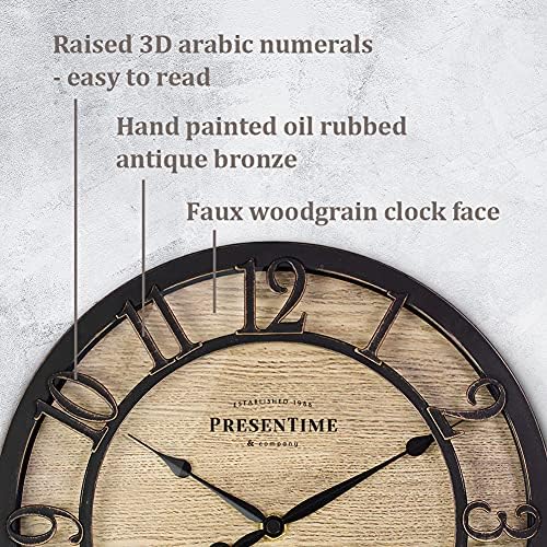 Presentime 10" Farmhouse Series Wall Clock - Image 3