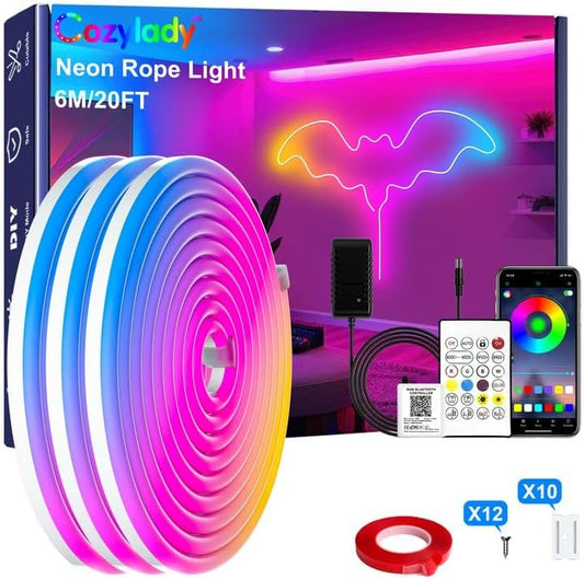 Cozylady RGB Neon Light LED Rope Light by CozyladyInc