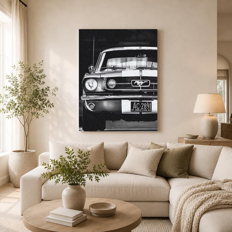 InkFlow Posters Vintage Car Photography Canvas Poster - Image 3