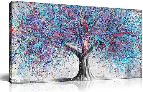 GUGIKA Tree Canvas Wall Art for Living Room, Abstract Print Painting Picture by GUGIKA