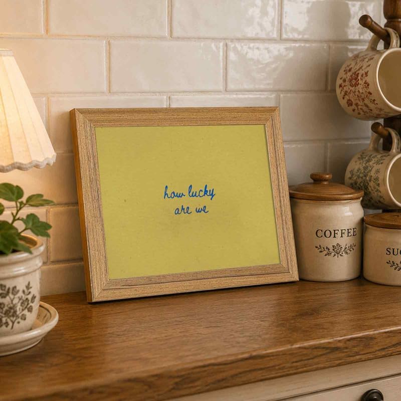 How Lucky Are We Wall Art Preppy Framed Wall Decor Inspirational Canvas - Image 4