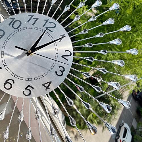 Large Wall Clock Metal Decorative Wall Clocks Silent Non-Ticking, Bling Shining - Image 2