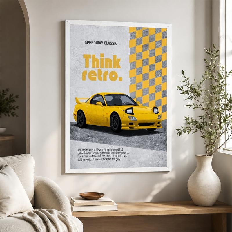 InkFlow Posters Retro Sports Car Canvas Poster - Image 6