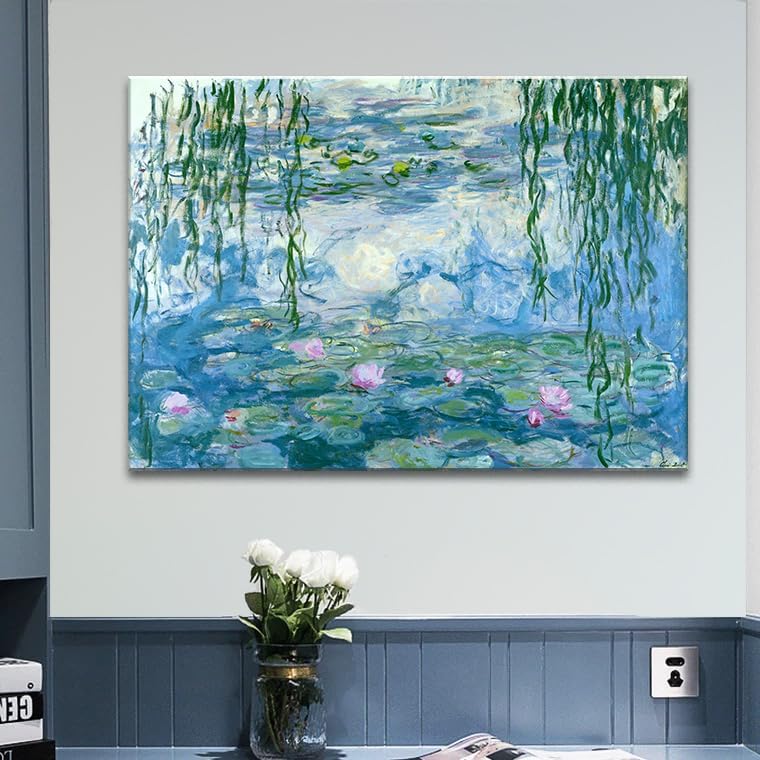 weiyiart Claude Monet Wall Art Water Lilies Painting Impressionist Oil - Image 6