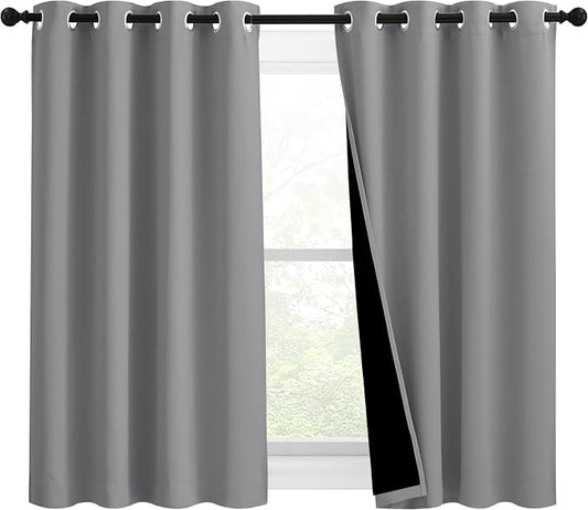 NICETOWN Noise and Lights Block Out Curtains, Thermal Insulated 100% Blackout by NICETOWN