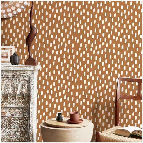 HAOKHOME Boho Peel and Stick Wallpaper Mid Century Geometric 17.3in x32.8ft - Image 3