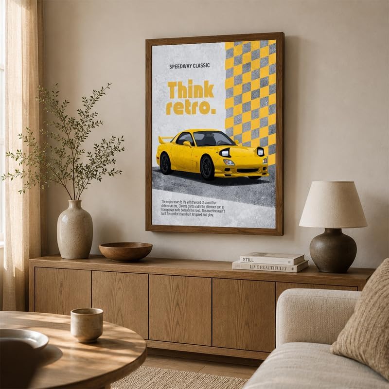 InkFlow Posters Retro Sports Car Canvas Poster - Image 4