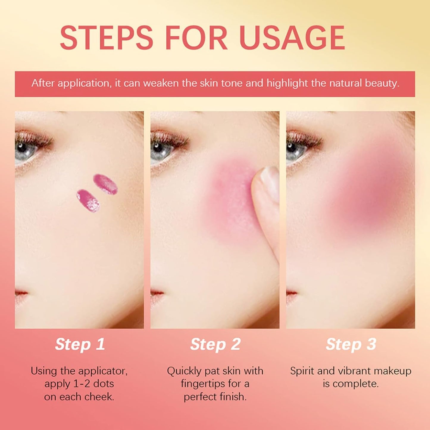 5 PCS Liquid Blush Soft Cream Face Blusher Stick Cream Blush For Cheeks Natural Long-Lasting Matte Finish Looking Waterproof Moisturizing Lightweight Blendable Feel
