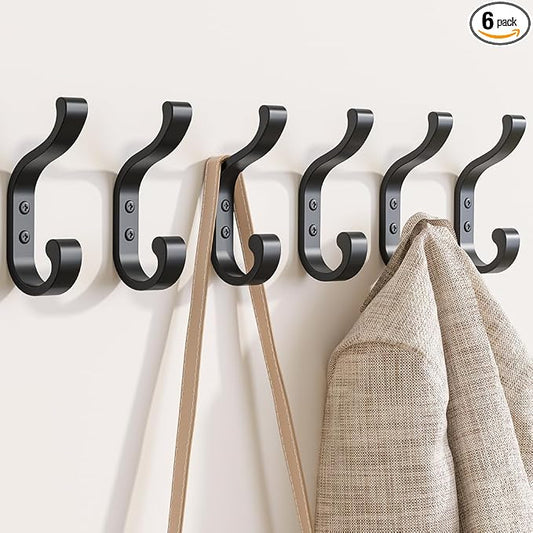 bussdis Wall-Mount Coat Hooks, Heavy Duty 30LB Hooks by BUSSDIS