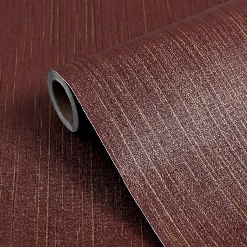 Grasscloth Peel and Stick Wallpaper Dark Red Textured Contact Paper by Biyoeepeelstickwallpaper