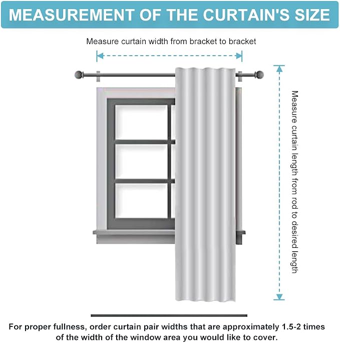RYB HOME Living Room Window Curtains, Back Tab 2 Hanging Top, Thermal Insulated - Image 7