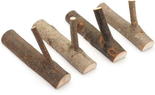 YANGQIHOME Pack of 4 Vintage Real Wood Tree Branch Wall Hook, Rustic Decorative by YANGQIHOME