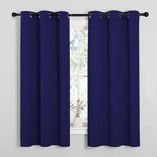 NICETOWN Navy Blue Blackout Curtains 68 inches Length by NICETOWN