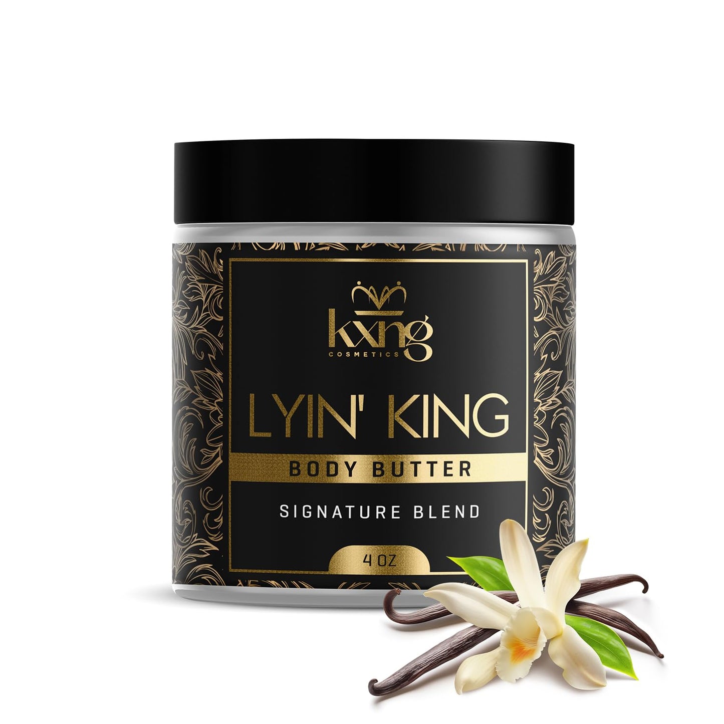 KXNG Cosmetics, Body Butter, Organic Skin Care for Men and Women, Body Moisturizer Lotions and Creams, Raw Shea Butter, Cocoa Butter, Mango, Coconut Oil, Hand, Foot, All Skin Types (Lyin' King XL)