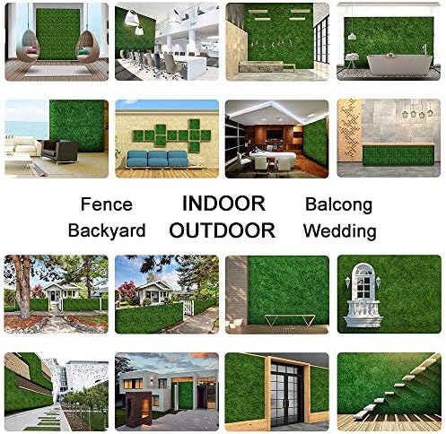 Sunnyglade 12 Pieces 20"x 20" Artificial Boxwood Panels Topiary Hedge Plant - Image 7