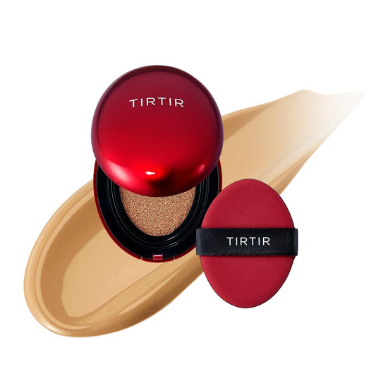 [*Mini Size*] TIRTIR Mask Fit Red Cushion Foundation | Full coverage, Weightless, Skin fit, Satin Glow Finish, Korean Makeup, beauty, Tattoo cover up, Buildable (#29N Natural Beige, 0.15 Fl Oz)