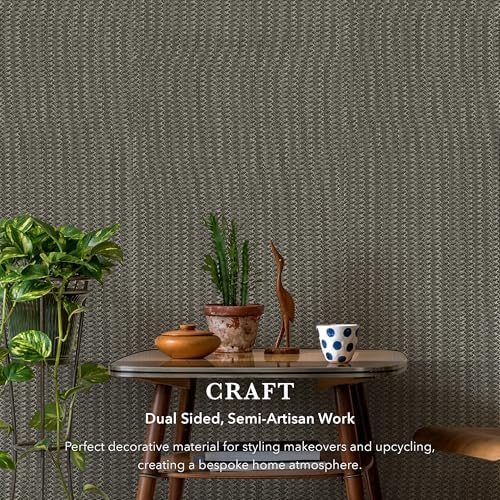 GoDear Design Black Grasscloth Wallpaper, Coffee Chat - Image 2