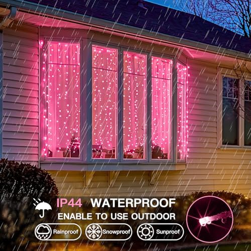 suddus Curtain Lights for Bedroom, 300 Led 9.8ft x 9.8ft Hanging String Lights - Image 6