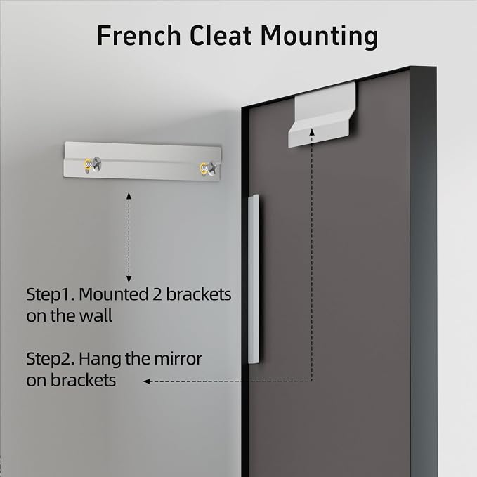 32”x 24” Black Bathroom Mirrors - Image 7