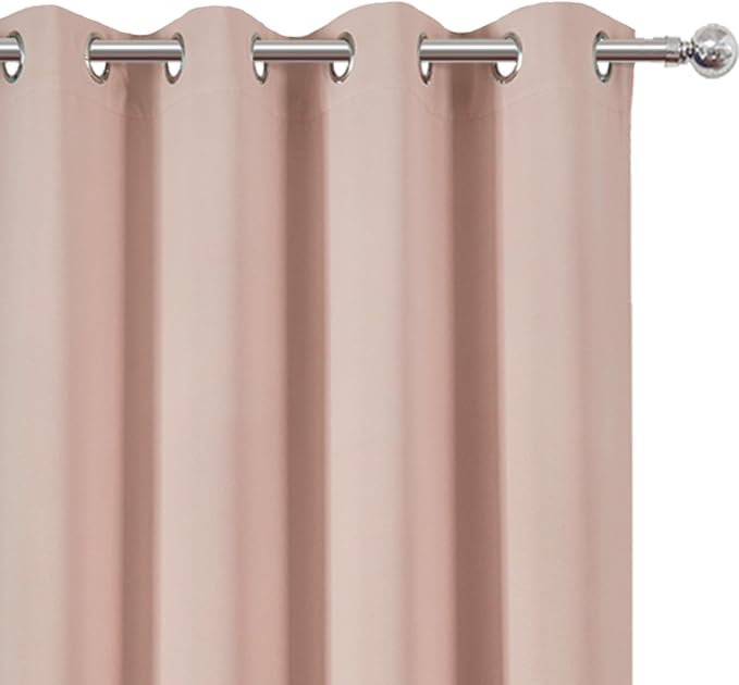 LEMOMO Blush Thermal Blackout Curtains/52 x 54 Inch/Set of 2 Panels Room - Image 6