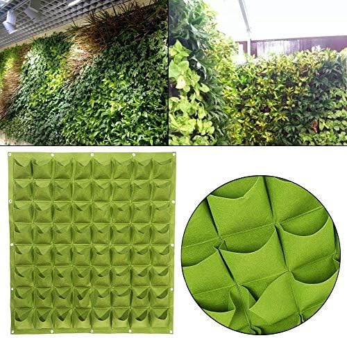 Hanging Planting Grow Bags, 64 Pockets Hanging Vertical Wall Planter Wall - Image 6