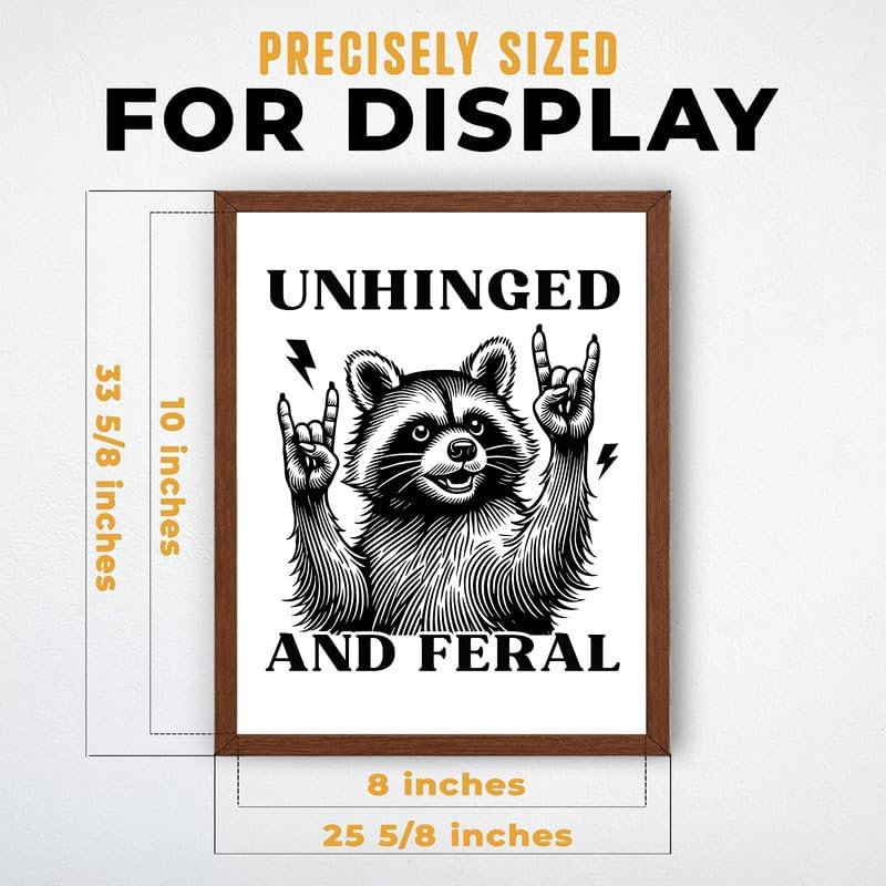 InkFlow Posters Feral Raccoon Fun Canvas Poster - Image 3