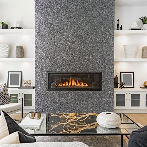 VEELIKE 15.7''x118'' Charcoal Holographic Glitter Wallpaper Stick and Peel - Image 2