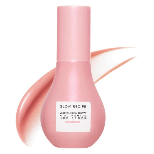 Glow Recipe Hue Drops Tinted Face Serum - Illuminating Glow Drops to Brighten & Hydrate - Skincare Makeup Primer & Liquid Highlighter to Blur Pores for a Radiant, Even Skin Tone - Rosy Glow (40ml)