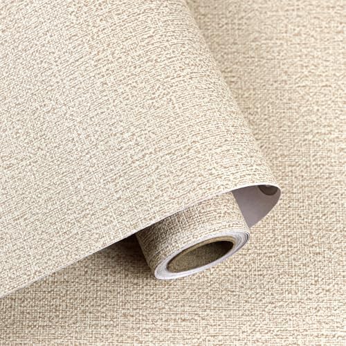 Grasscloth Peel and Stick Wallpaper Khaki Textured Contact Paper, Countertop by Unknown