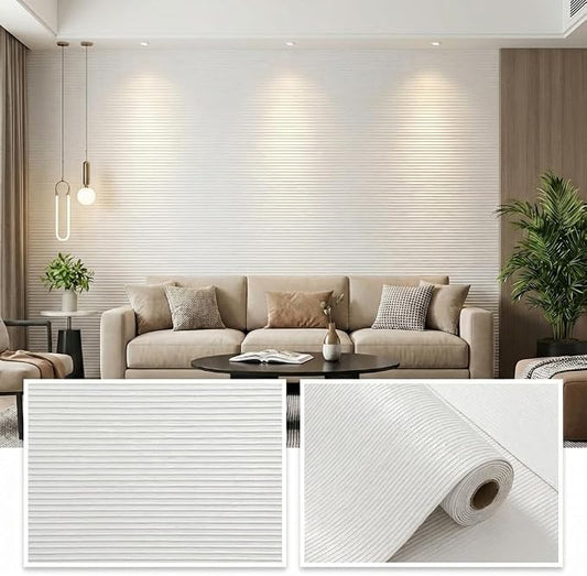 3D Wall Panels Peel and Stick – 15.74" x 118" PVC Faux Texture Wall Covering by Unknown