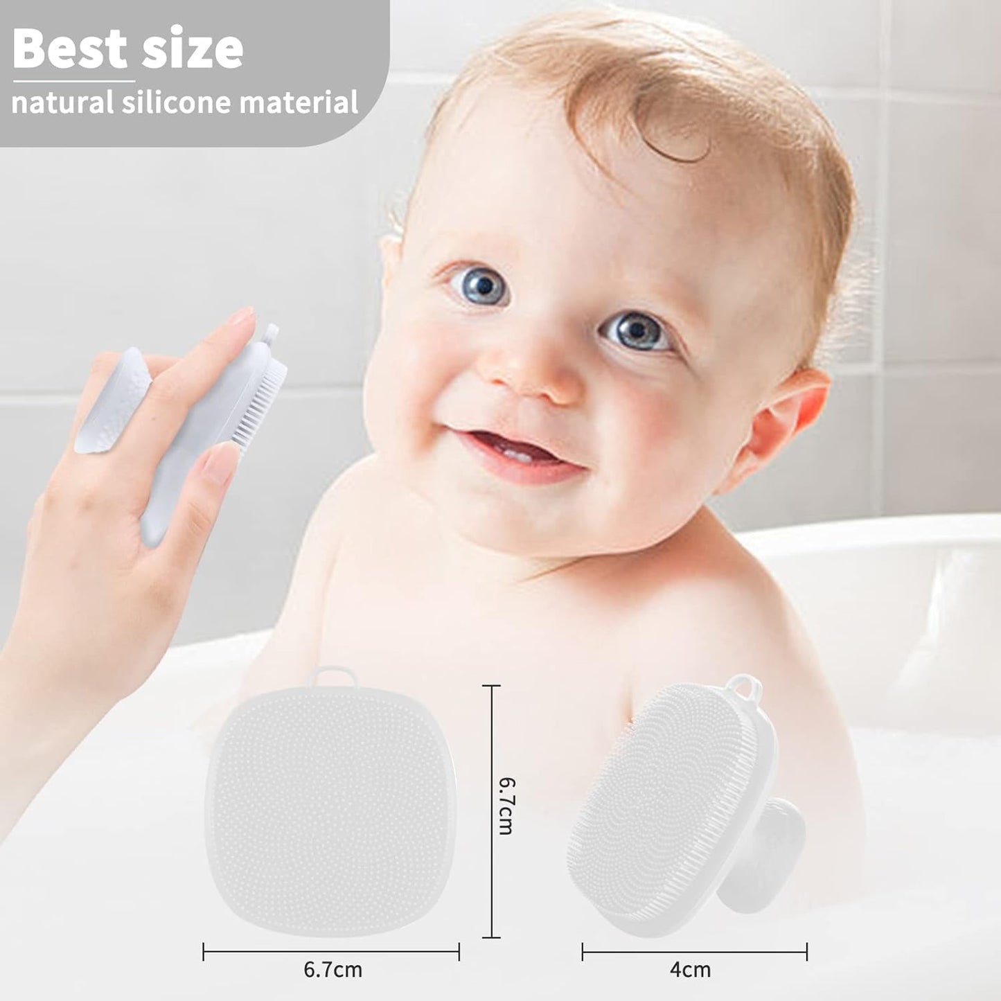 VWMYQ Silicone Face Scrubber for Men Facial Cleansing Brush Silicone Face Wash Brush Manual Waterproof Cleansing Skin Care Face Brushes for Cleansing and Exfoliating (White)