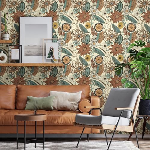 Laatse Boho Wallpaper Peel and Stick 17.5"x787" - Image 2