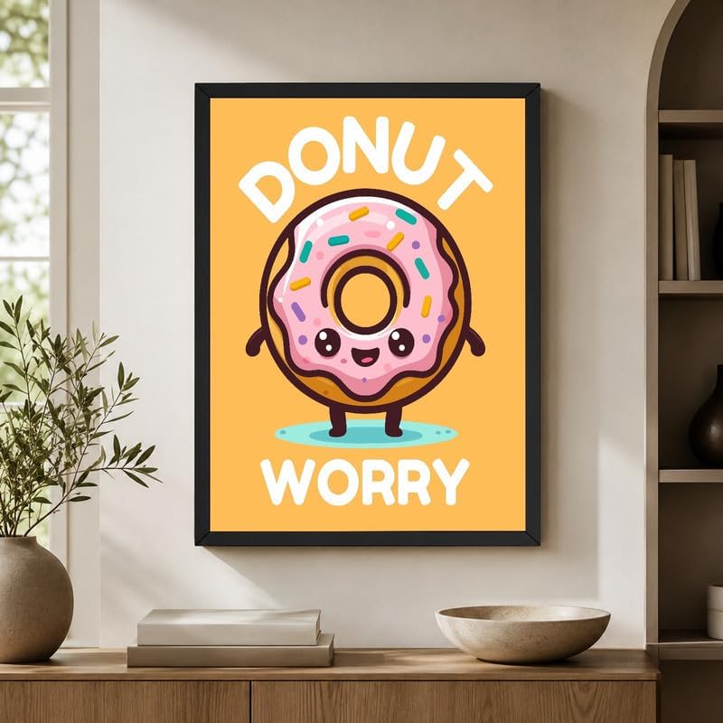 InkFlow Posters Donut Worry Canvas Poster - Image 5
