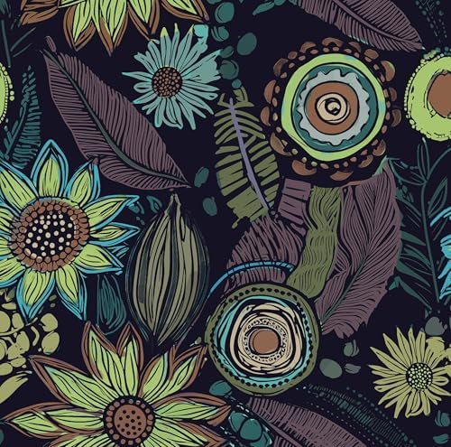 Laatse Boho Wallpaper Peel and Stick 17.5"x118" by Laatse