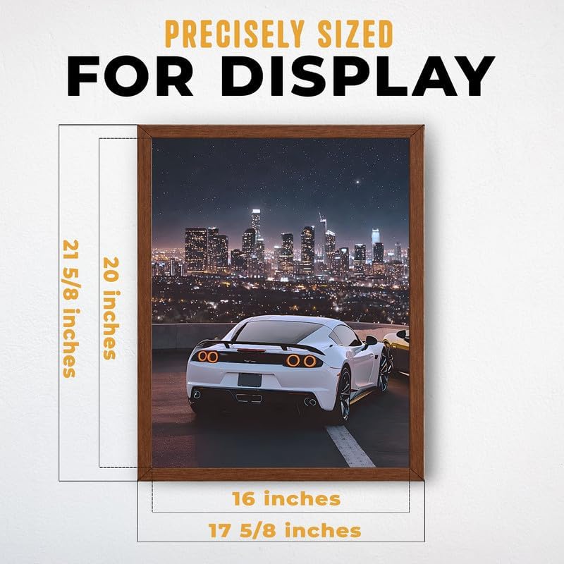 InkFlow Posters City Skyline Sports Car Canvas Poster - Image 3