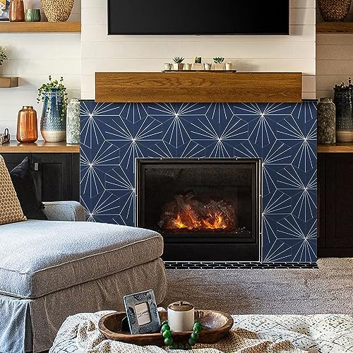 AULIGET Flower Vintage Hexagon Tile Peel and Stick Backsplash - Image 6
