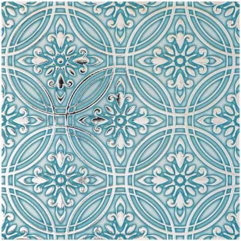 Main Street Peel and Stick Wallpaper Tiles, Teal Painted Silver by MainStreet