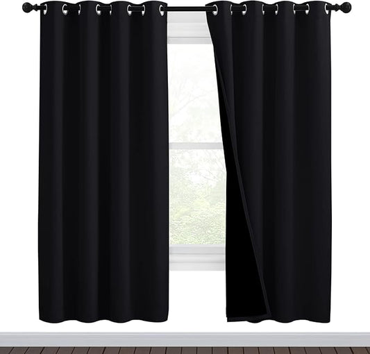 NICETOWN High-End Thermal Curtains, Full Blackout Curtains 72 Inches Long by NICETOWN