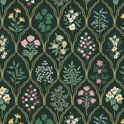 Dimoon 17.3''x78.7'' Peel and Stick Wallpaper Floral Contact Paper Vintage by DIYYOURMOON
