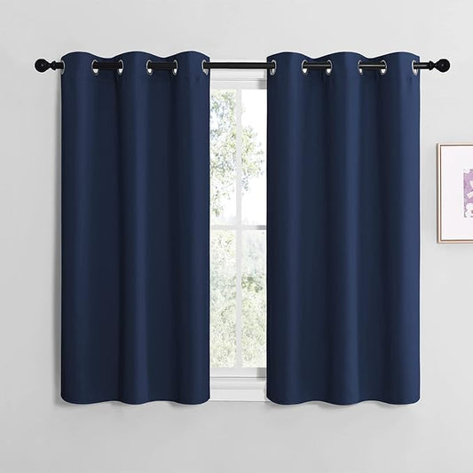 NICETOWN Blackout Draperies Curtains, 1 Pair, 34 x 36 inches, All Season by NICETOWN