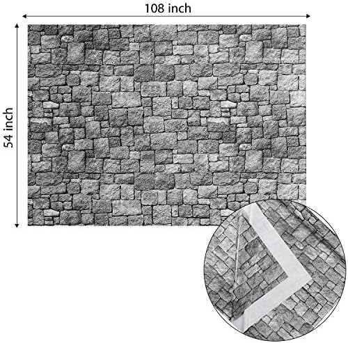 Chuangdi 2Pcs 4.5 x 9ft Brick Stone Backdrop Wallpaper Tablecloth - Image 2