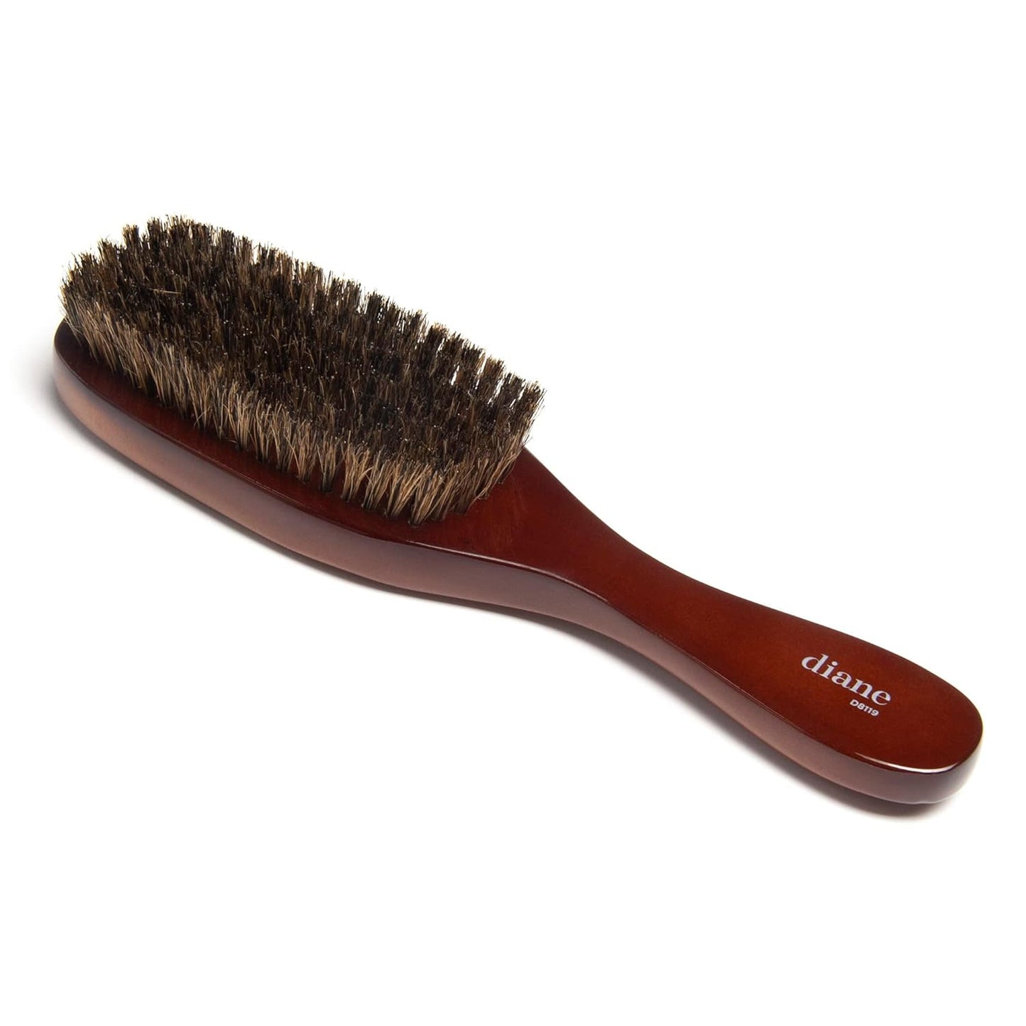 Diane Premium 100% Boar Bristle 7 Row Wave Brush for Men and Barbers, Medium-Firm Bristles for Thick Coarse Hair, Detangling, Smoothing