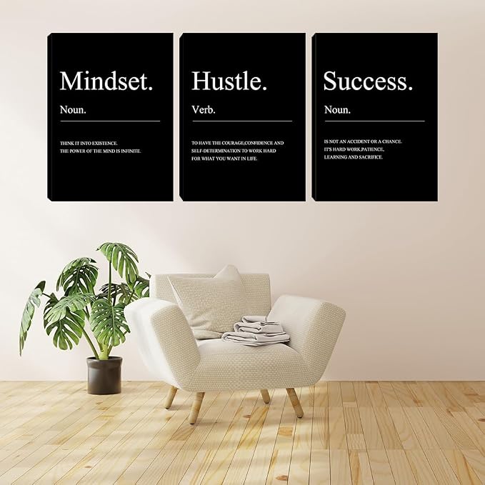 Motivational Wall Decor 3 Pieces Success Paintings Motivational Posters Prints - Image 5