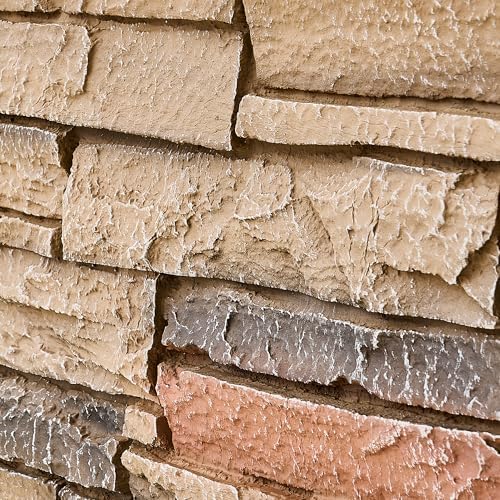 Faux Stone Sample Piece 12x8 in, See the Color First, Sienna Dawn by Wallwell