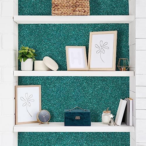 CHIHUT Teal Blue Glitter Wallpaper - Image 3