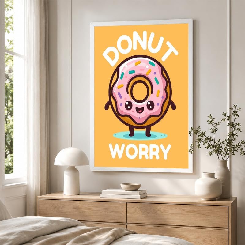 InkFlow Posters Donut Worry Canvas Poster - Image 4