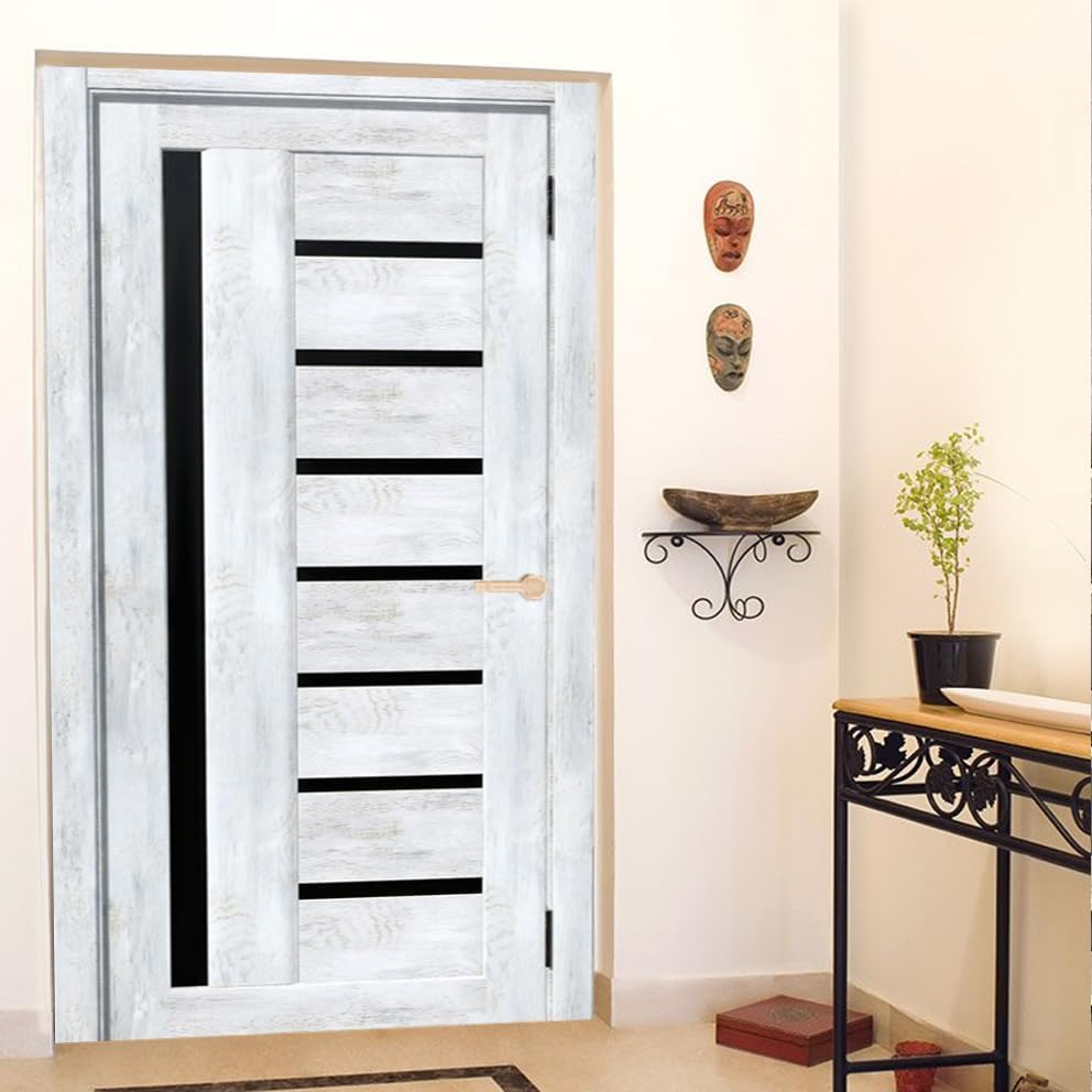 Removable Door Mural Decal, Self-Adhesive Wooden Door Wallpaper, Peel & Stick - Image 2