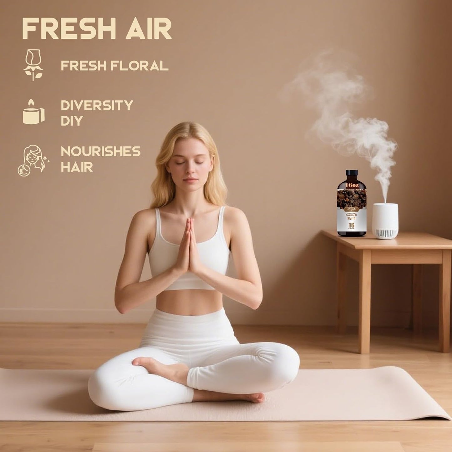 Myrrh Fragrance Oil-Myrrh Essential Oil 16.33oz (490ml)-100% Pure Natural Scent for Diffusers, Candles, Soap Making & Aromatherapy-Relaxing Home & Gift Essential Oil for Bath, Massage