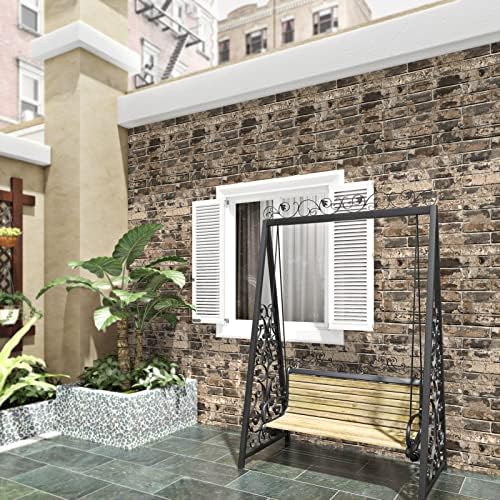 Vintage Brown Brick Wallpaper Peel and Stick Textured 3D Faux Brick Contact - Image 7