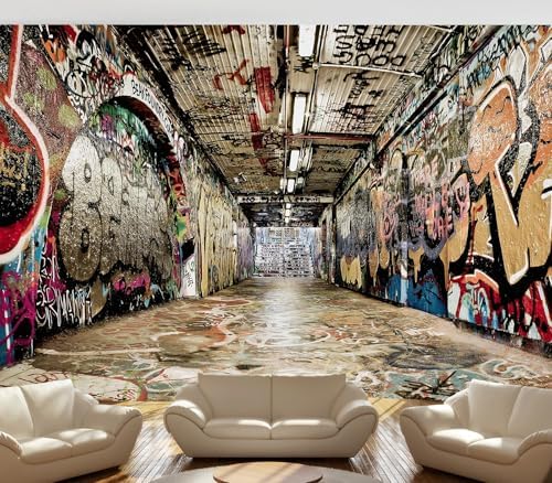 Urban Graffiti Tunnel Street Art Wallpaper Peel Stick by Cliouar
